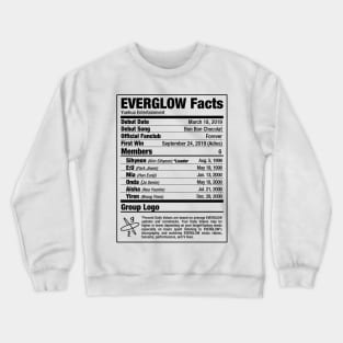 EVERGLOW Kpop Nutritional Facts Crewneck Sweatshirt